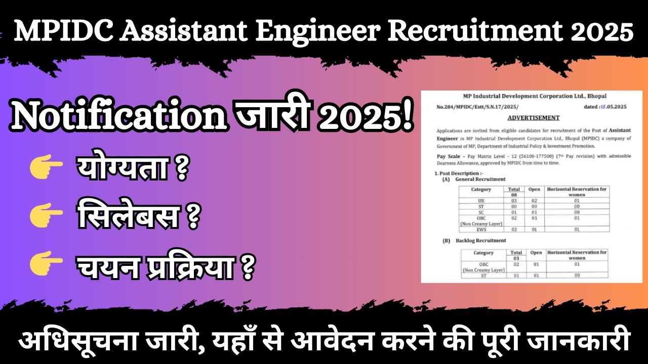 MPIDC AE Recruitment 2025