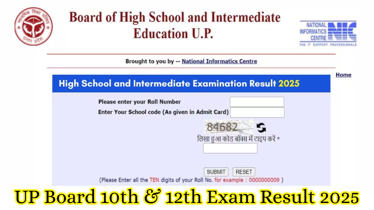 UP Board 10th & 12th Exam Result 2025