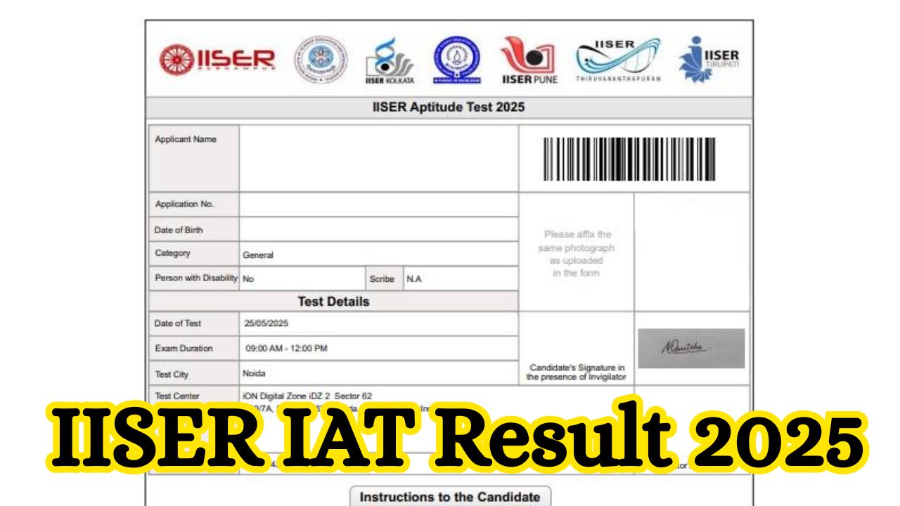 IISER IAT Result 2025