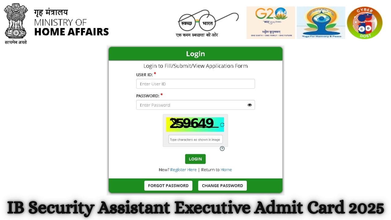IB Security Assistant Executive Admit Card 2025