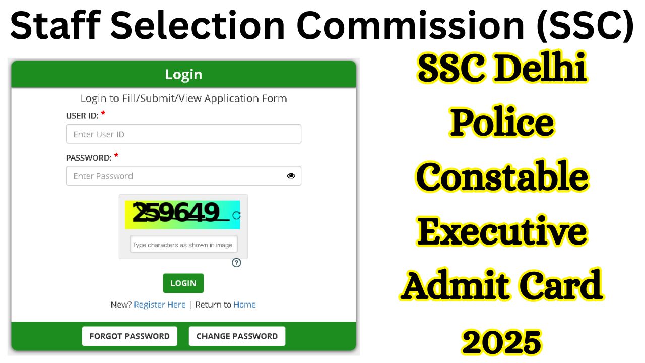 SSC Delhi Police Constable Executive Admit Card 2025