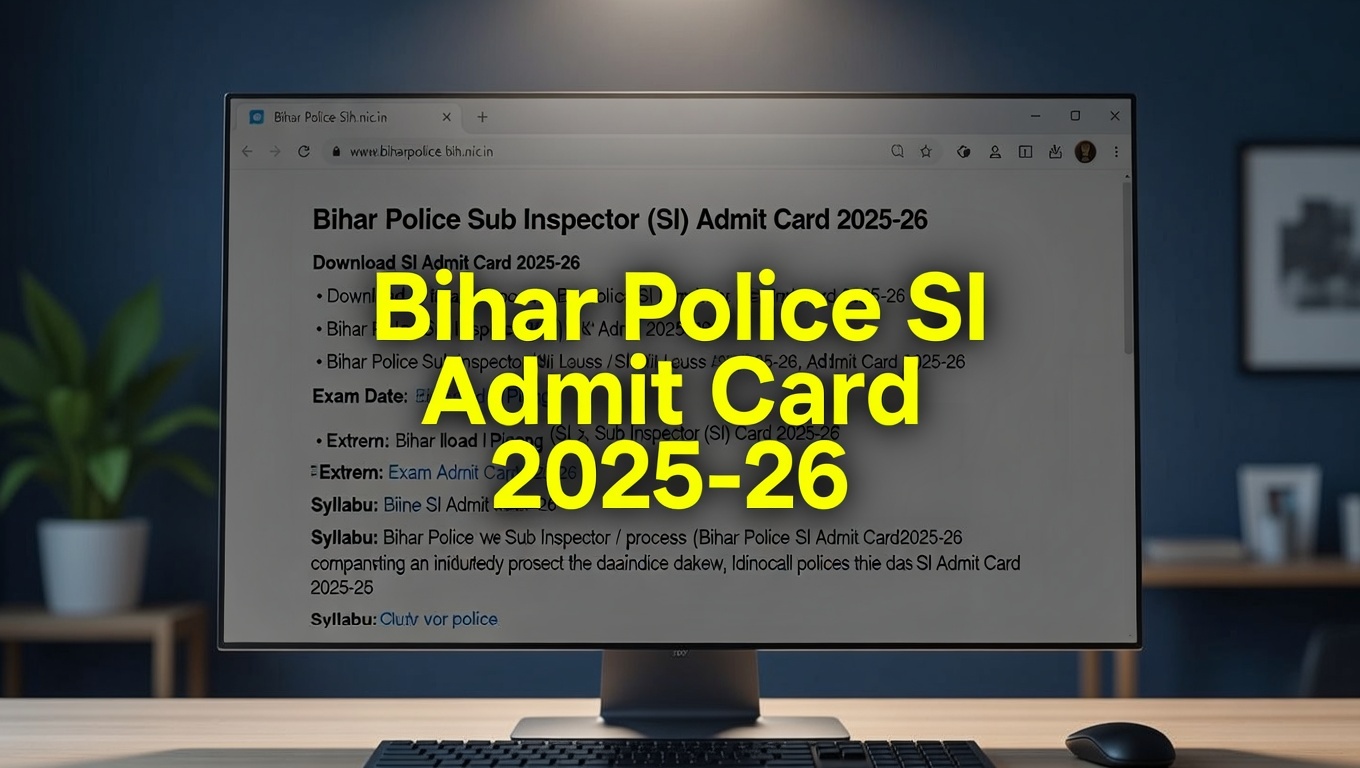 Bihar Police SI Admit Card 2025-26