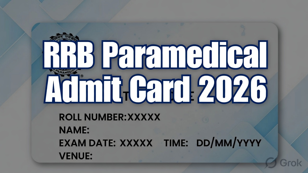 RRB Paramedical Admit Card 2026